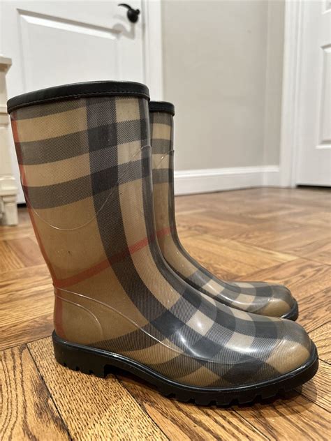 burberry haymarket rain boots size 37|wearing burberry rain boots.